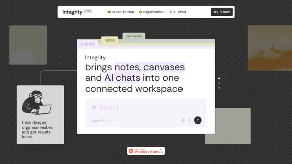Integrity - Notes, Canvases, and AI all in one workspace