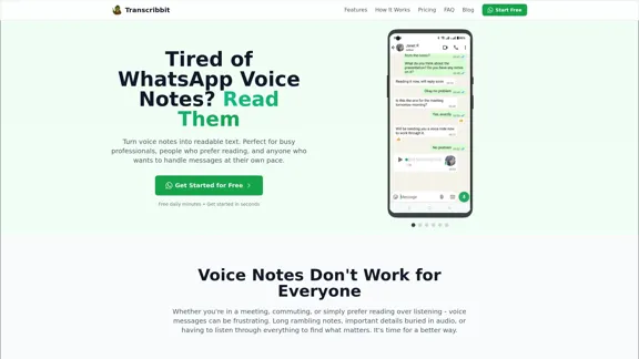 Transcribbit - WhatsAppボイスノートの文字起こし