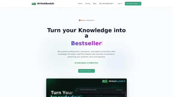 WriteABookAI - Превратите свои знания в бестселлер
