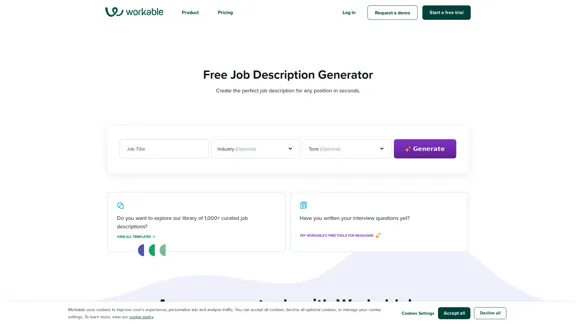 Бесплатный генератор описаний вакансий на основе ИИ - Workable
