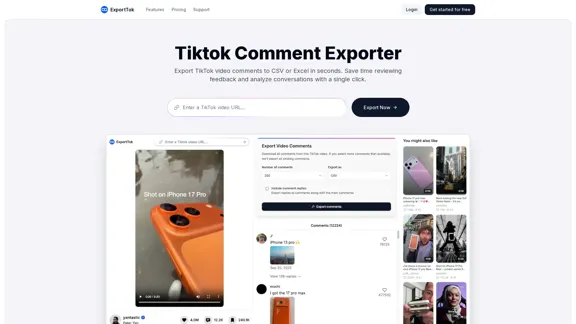ExportTok - TikTok Kommentar-Exporter