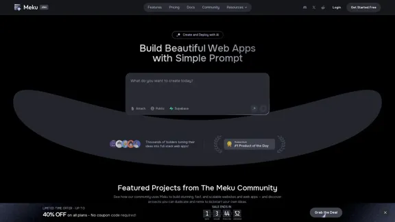 Meku - AI Web Application and Website Creator