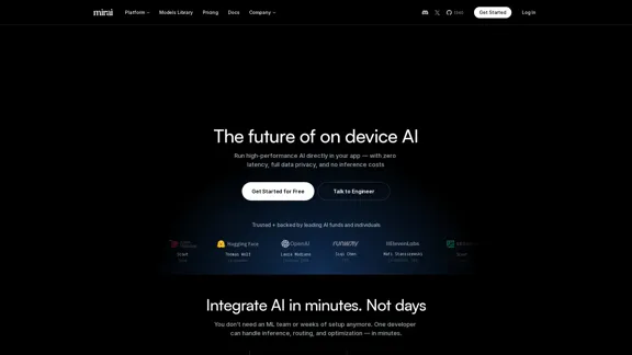Mirai - 裝置內人工智慧的未來