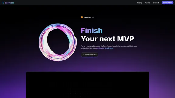 EasyCode - Terminez votre prochain MVP
