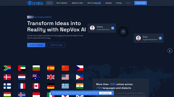 Nepvox - Text in natürliche Sprache mit KI umwandeln