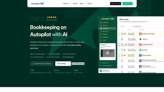 Receiptor AI 2.0 - AIによる自動化された簿記