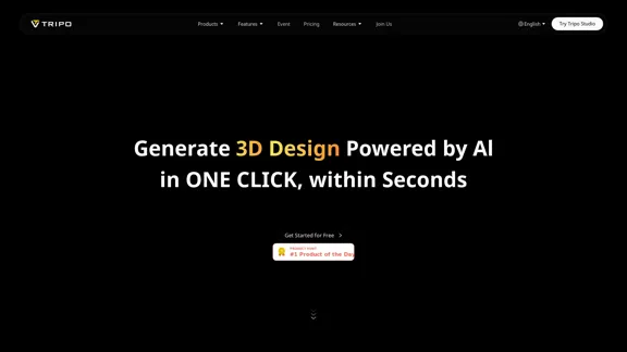 Tripo AI - Создайте свою первую 3D модель с помощью текста и изображения за считанные секунды.