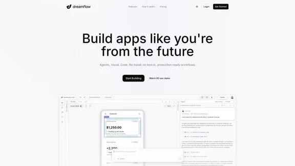 Dreamflow - Конструктор мобильных приложений на основе ИИ