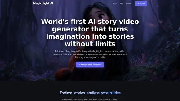 Magiclight - 輕鬆使用 AI 故事視頻生成器創建故事