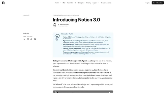 Notion 3.0 - Tu agente personal para una productividad sin esfuerzo