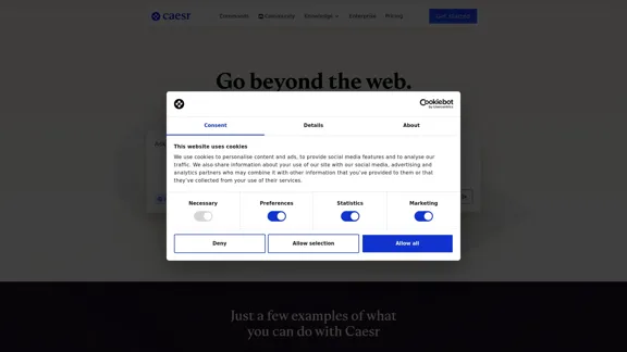 Caesr.ai - Gehe über das Web hinaus
