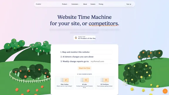 Fruitful - ウェブサイトタイムマシン、あなたの受信箱の変化。