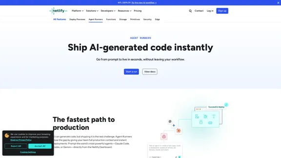 Agent Runners - 立即使用 Netlify 部署 AI 代碼