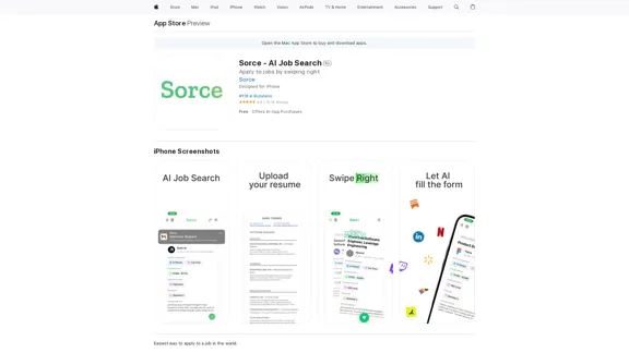 Sorce - アプリストアでのAI求人検索