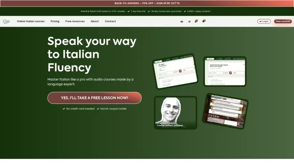 Learn Italian - Online audio courses to think in Italian.