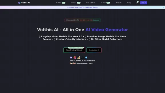 Vidthis AI - 免费在线AI视频生成器和图像创作工具