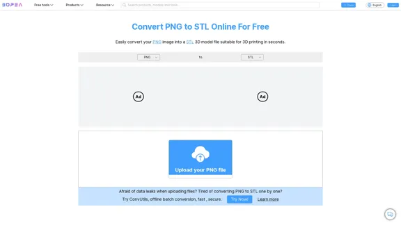 3DPEA - Конвертируйте PNG в STL онлайн бесплатно