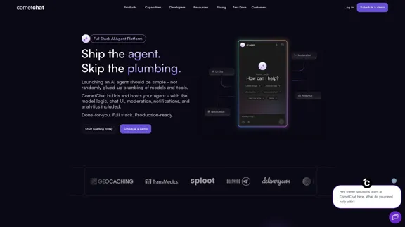 CometChat - Plataforma de agentes de IA de pila completa amigable para desarrolladores
