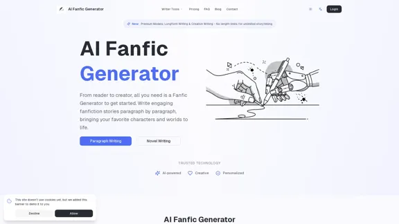 AI Fanfic Generator - Crea increíbles historias de fanfiction