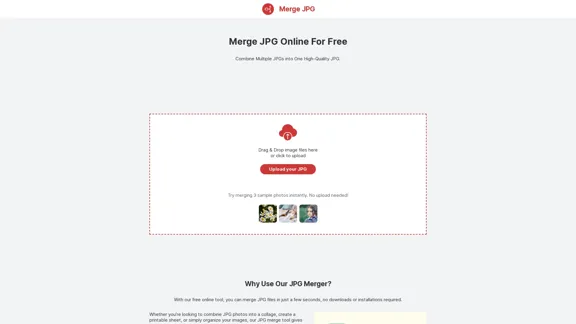 Merge JPG Online - Объедините JPG изображения в один файл бесплатно