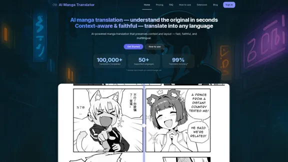 AI Manga Translator - OCR multilingüe rápido y preciso