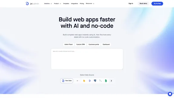 Jet Admin - Créez des applications professionnelles personnalisées sans code Jet Admin - Créez des applications professionnelles personnalisées sans code