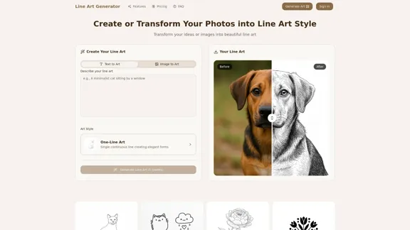 Line Art Generator - Image to Drawing Converter