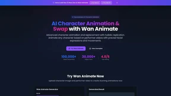 Wan Animate - Анимация персонажей с помощью ИИ и замена лиц в видео