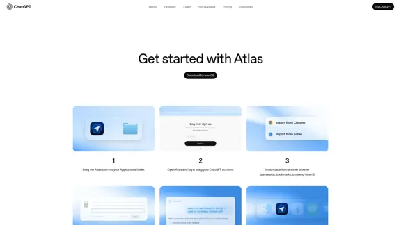 ChatGPT Atlas - Узнайте, как установить Atlas, новый браузер с встроенным ChatGPT.