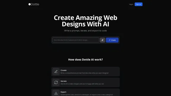 Dottle AI - 人工智能网页设计师