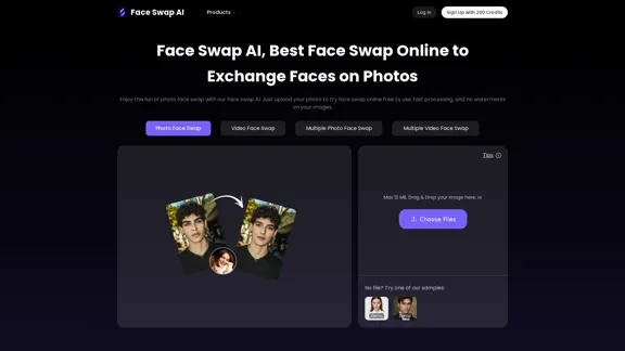 Face Swap AI - Меняйте лица с помощью бесплатного онлайн-сервиса на базе ИИ.