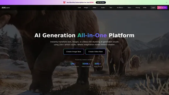 AIAI - Tu plataforma de creación todo en uno para videos e imágenes impresionantes. AIAI - Tu plataforma de creación todo en uno para videos e imágenes impresionantes.
