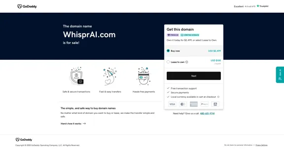 Whispr AI - 販売用ランダー Whispr AI - 販売用ランダー