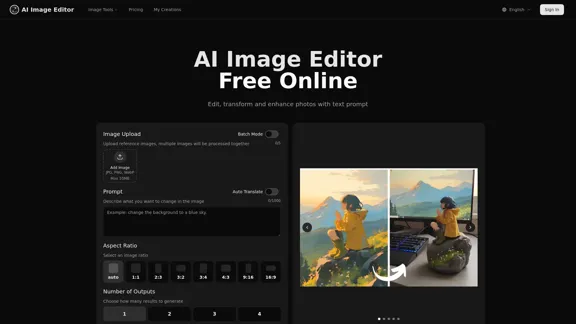 AI Image Editor - 免費的在線照片編輯器,擁有強大的功能 AI Image Editor - 免費的在線照片編輯器,擁有強大的功能