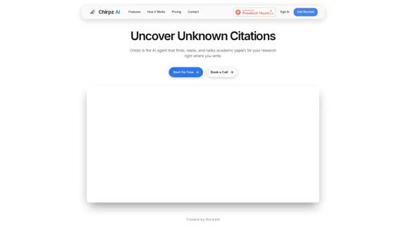 Chirpz AI - 發現未知的引用 Chirpz AI - 發現未知的引用