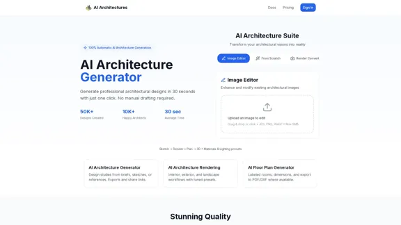 Искусственный интеллект для архитектуры - Генератор архитектуры AI и платформа дизайна