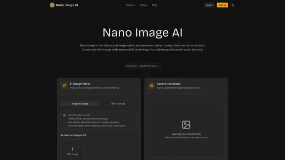 Nano Image AI - 究極のAI画像編集者＆生成器オンライン