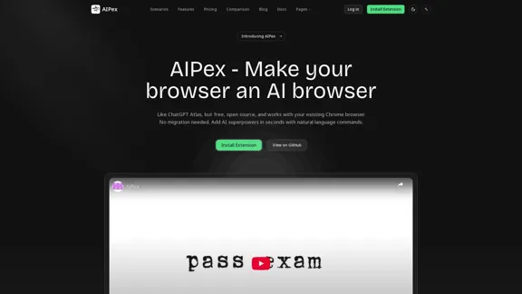 AIPex - Alternative à ChatGPT Atlas, aucune migration nécessaire