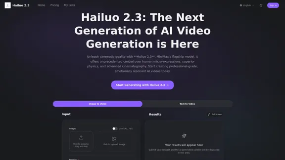Hailuo 2.3 - 終極AI視頻生成器,專為微表情與真實感而設 Hailuo 2.3 - 終極AI視頻生成器,專為微表情與真實感而設