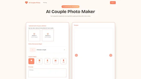 AI Couple Photo - 创建免费的真实感情侣肖像 AI Couple Photo - 创建免费的真实感情侣肖像