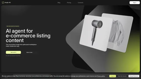 Mujo AI - KI-Tool für E-Commerce-Produktlisten