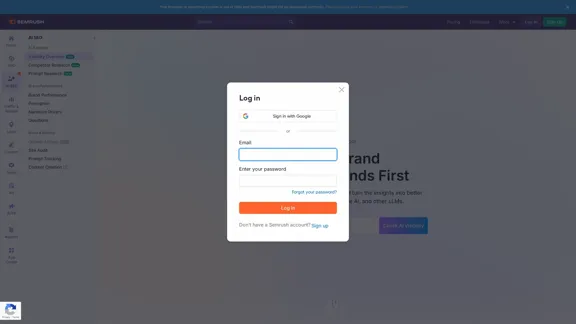 Semrush AI SEO Toolkit - Sei die Marke, die AI zuerst empfiehlt.