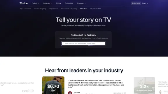 Vibe - Streaming- und Connected-TV-Werbeplattform