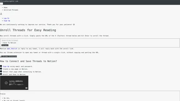 Thread Navigator - Lee hilos y guarda en Notion