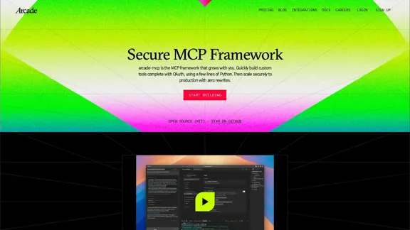 Arcade MCP Framework - 建立您自己的 MCP 伺服器的最快方式