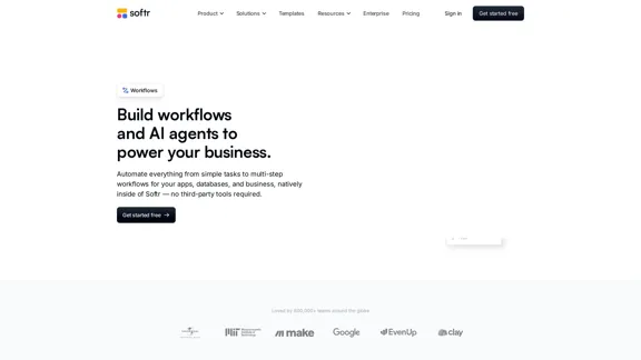Softr Workflows - Crea automatizaciones que potencien tus aplicaciones y tu negocio.