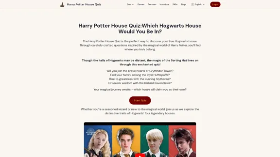 Harry Potter House Quiz - Descubre tu casa de Hogwarts