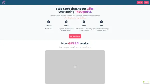 GIFTS AI - Recommandations de cadeaux personnalisés simplifiées