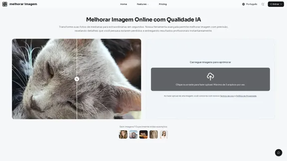 Melhorar Imagem Online Grátis - Erhöhen Sie die Auflösung mit KI
