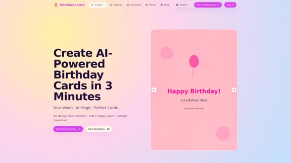 AI Geburtstagskarten-Maker - Erstellen Sie Karten in 3 Minuten